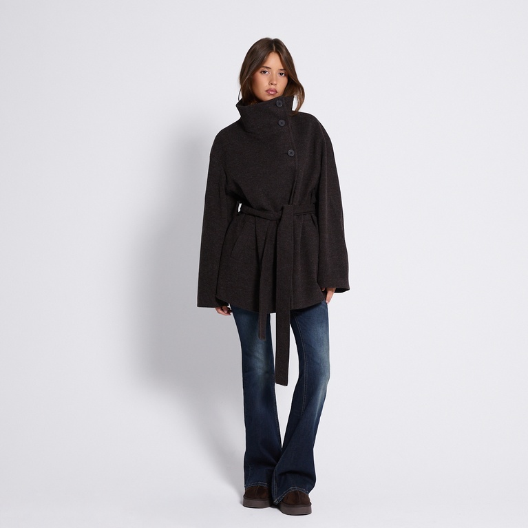 Short belted coat "Kendall"